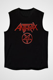 Anthrax Siyah Unisex Kolsuz Tişört