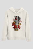 Antman Riding Horse Baskılı Unisex Beyaz Hoodie