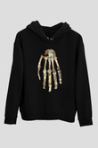 Antropolog Siyah Unisex Kapşonlu Sweatshirt