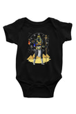 Anubis Baskılı Unisex Siyah Bebek Body - Zıbın