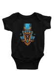 Anubis Baskılı Unisex Siyah Bebek Body - Zıbın