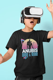 Anubis Baskılı Unisex Siyah Çocuk Tişört - Tshirt