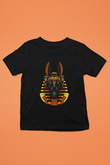 Anubis Baskılı Unisex Siyah Çocuk Tişört - Tshirt