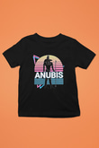 Anubis Baskılı Unisex Siyah Çocuk Tişört - Tshirt