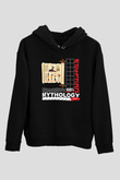 Anubis Baskılı Unisex Siyah Hoodie