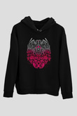 Anubis Baskılı Unisex Siyah Hoodie