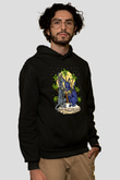 Anubis Baskılı Unisex Siyah Hoodie