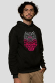 Anubis Baskılı Unisex Siyah Hoodie