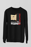 Anubis Baskılı Unisex Siyah Sweatshirt