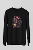 Anubis Baskılı Unisex Siyah Sweatshirt