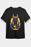 Anubis Baskılı Unisex Siyah Tişört - Tshirt