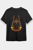 Anubis Baskılı Unisex Siyah Tişört - Tshirt