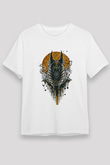 Anubis Unisex Baskılı Beyaz Tişört - Tshirt