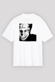 Aphex Twin Baskılı Beyaz Unisex Oversize Tişört - Tshirt