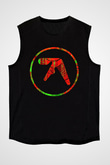 Aphex Twin Baskılı Unisex Siyah Kolsuz Tişört - Tshirt