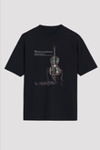 Apocalyptica Baskılı Unisex Siyah Oversize Tişört