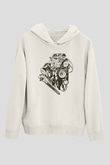 Araba tamircisi Beyaz Unisex Kapüşonlu Sweatshirt