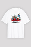 Araba tamircisi Beyaz Unisex Oversize Tişört T-Shirt