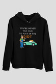 Araba tamircisi Siyah Unisex Kapüşonlu Sweatshirt