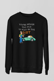 Araba tamircisi Siyah Unisex Sweatshirt