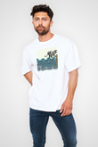 Arcade Fire Baskılı Unisex Beyaz Oversize Tişört