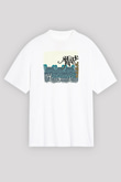 Arcade Fire Baskılı Unisex Beyaz Oversize Tişört