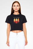 Arch Enemy Baskılı Unisex Siyah Crop Top Tişört