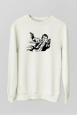 Archer Beyaz Unisex Sweatshirt