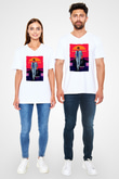 Archer Beyaz Unisex V Yaka Tişört