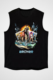 Archer Siyah Unisex Kolsuz Tişört