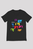 Archer Siyah Unisex V Yaka Tişört