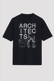 Architects Siyah Unisex Oversize Tişört T-Shirt