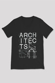 Architects Siyah Unisex V Yaka Tişört T-Shirt