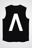 Archive Baskılı Unisex Siyah Kolsuz Tişört - Tshirt