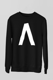 Archive Baskılı Unisex Siyah Sweatshirt