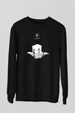Archive Baskılı Unisex Siyah Sweatshirt