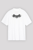 Archspire Baskılı Beyaz Unisex Oversize Tişört - Tshirt