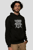 Archspire Baskılı Unisex Siyah Kapüşonlu Sweatshirt