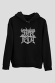 Archspire Baskılı Unisex Siyah Kapüşonlu Sweatshirt