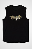 Archspire Baskılı Unisex Siyah Kolsuz Tişört - Tshirt