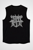 Archspire Baskılı Unisex Siyah Kolsuz Tişört - Tshirt