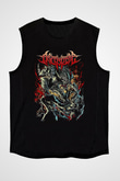 Archspire Baskılı Unisex Siyah Kolsuz Tişört - Tshirt
