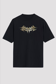 Archspire Baskılı Unisex Siyah Oversize Tişört - Tshirt