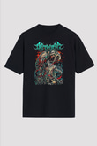 Archspire Baskılı Unisex Siyah Oversize Tişört - Tshirt