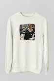Arctic Monkeys Baskılı Unisex Beyaz Sweatshirt