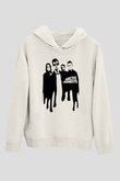 Arctic Monkeys Beyaz Unisex Kapüşonlu Sweatshirt