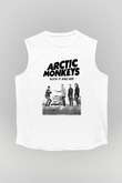 Arctic Monkeys Beyaz Unisex Kolsuz Tişört
