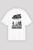 Arctic Monkeys Beyaz Unisex Oversize Tişört T-Shirt