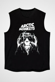 Arctic Monkeys Gözlüklü Maymun Siyah Unisex Kolsuz Tişört