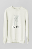 Arctic Monkeys Keep Calm And Listen To Arctic Monkeys Beyaz Unisex Sweatshirt